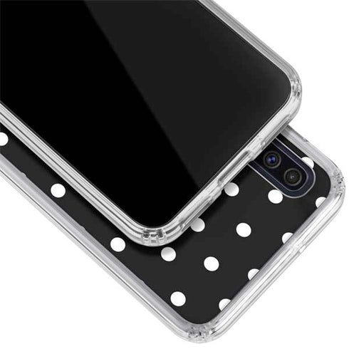 Black and White Polka Dots Galaxy A50 Clear Case