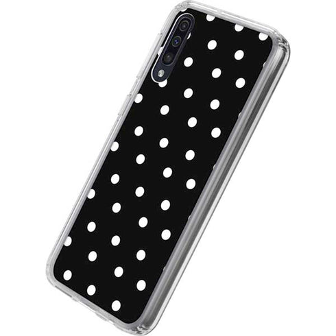 Black and White Polka Dots Galaxy A50 Clear Case