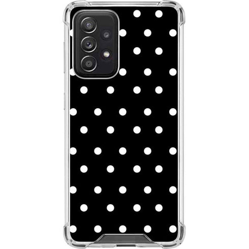 Black and White Polka Dots Galaxy A52 5G Clear Case