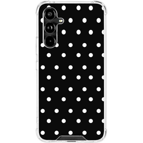 Black and White Polka Dots Galaxy A54 5G Clear Case
