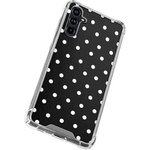 Black and White Polka Dots Galaxy A54 5G Clear Case