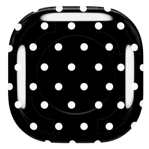 Black and White Polka Dots Galaxy Buds Live Skin