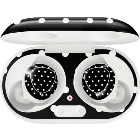 Black and White Polka Dots Galaxy Buds Plus Skin