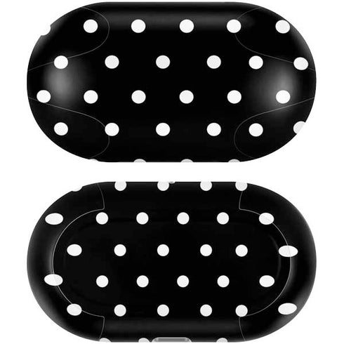 Black and White Polka Dots Galaxy Buds Plus Skin