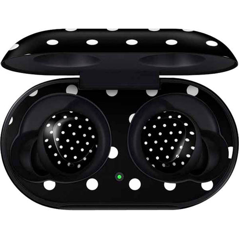 Black and White Polka Dots Galaxy Buds Skin