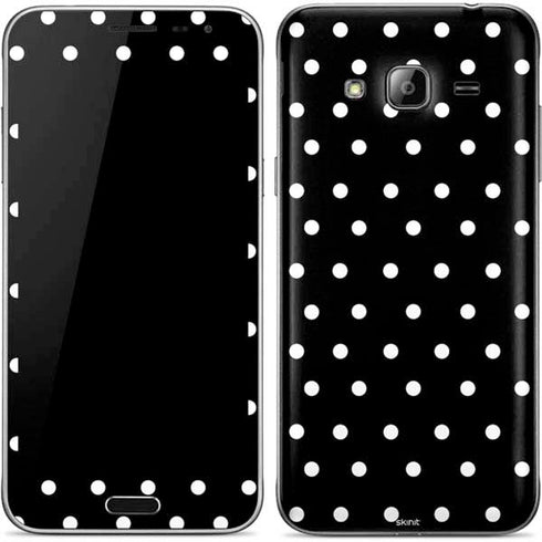 Black and White Polka Dots Galaxy J3 Skin