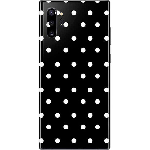 Black and White Polka Dots Galaxy Note 10 Plus Skin