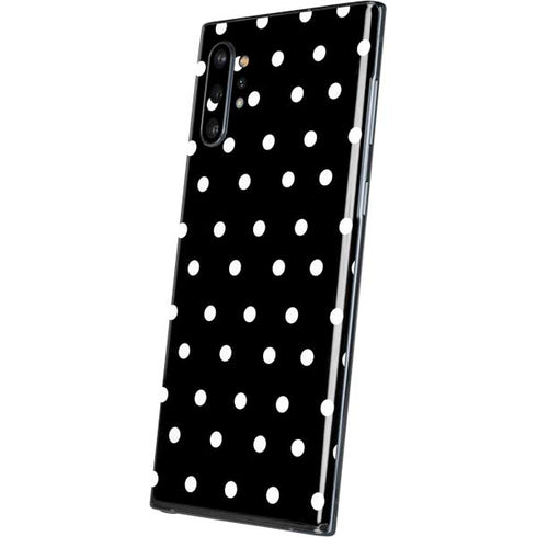 Black and White Polka Dots Galaxy Note 10 Plus Skin