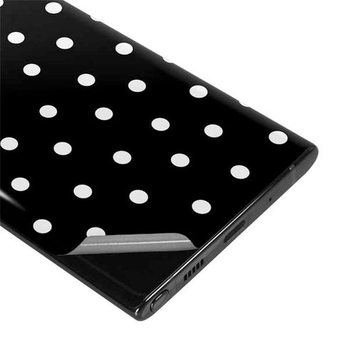 Black and White Polka Dots Galaxy Note 10 Plus Skin