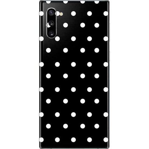 Black and White Polka Dots Galaxy Note 10 Skin