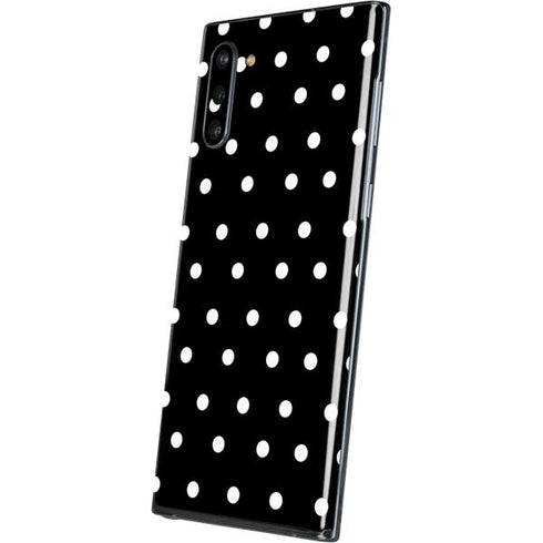Black and White Polka Dots Galaxy Note 10 Skin