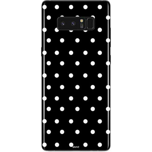 Black and White Polka Dots Galaxy Note 8 Skin