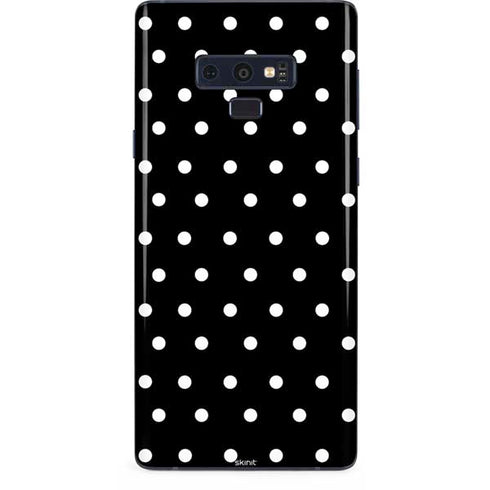 Black and White Polka Dots Galaxy Note 9 Skin