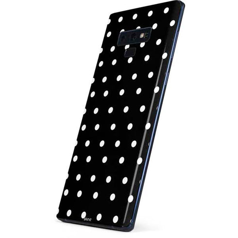 Black and White Polka Dots Galaxy Note 9 Skin