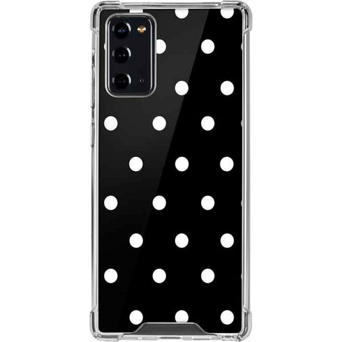 Black and White Polka Dots Galaxy Note20 5G Clear Case