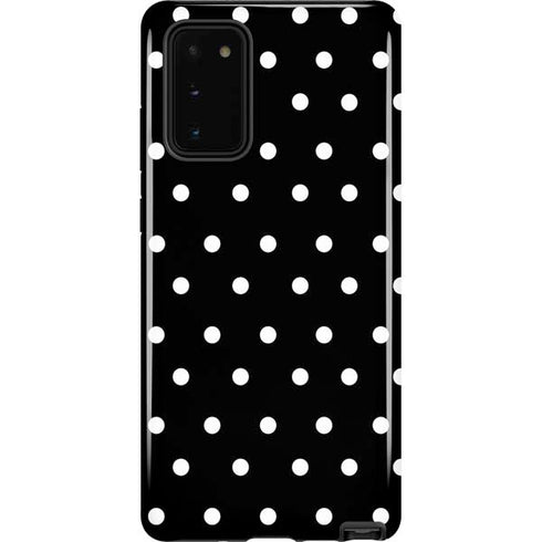 Black and White Polka Dots Galaxy Note20 5G Pro Case