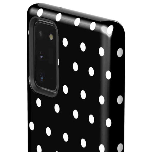 Black and White Polka Dots Galaxy Note20 5G Pro Case