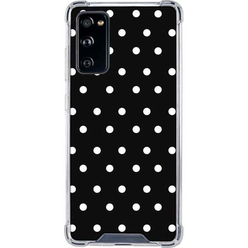 Black and White Polka Dots Galaxy S20 FE Clear Case