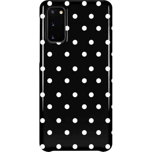 Black and White Polka Dots Galaxy S20 Lite Case