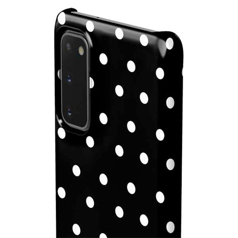 Black and White Polka Dots Galaxy S20 Lite Case