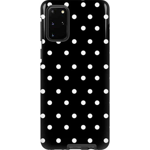 Black and White Polka Dots Galaxy S20 Plus Pro Case