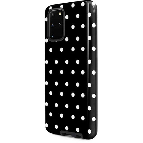 Black and White Polka Dots Galaxy S20 Plus Pro Case
