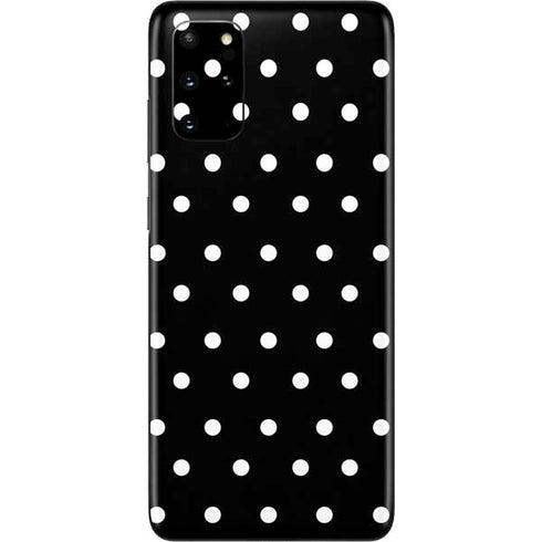 Black and White Polka Dots Galaxy S20 Plus Skin