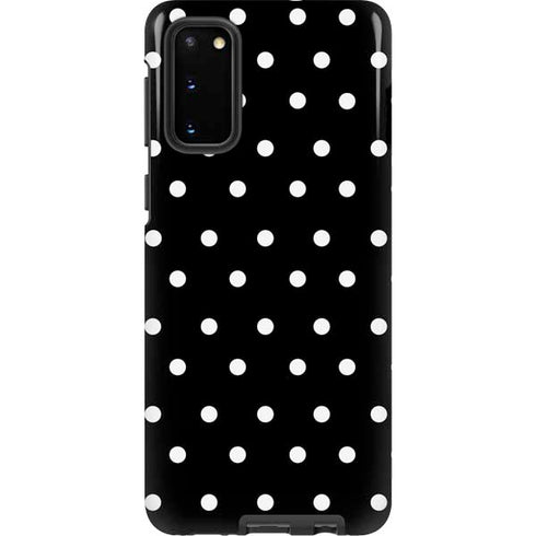 Black and White Polka Dots Galaxy S20 Pro Case