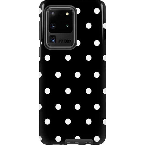 Black and White Polka Dots Galaxy S20 Ultra 5G Pro Case