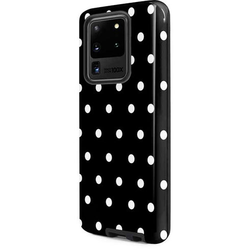Black and White Polka Dots Galaxy S20 Ultra 5G Pro Case