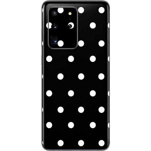 Black and White Polka Dots Galaxy S20 Ultra 5G Skin