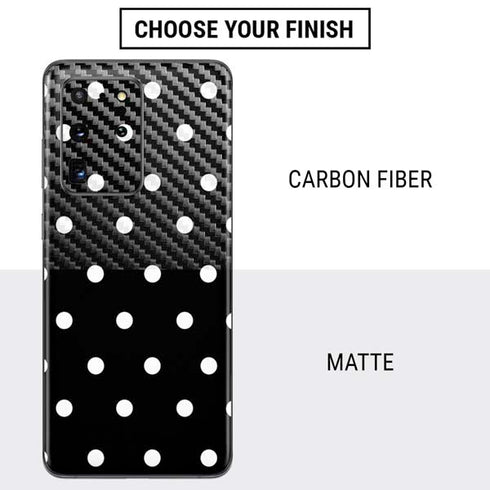 Black and White Polka Dots Galaxy S20 Ultra 5G Skin