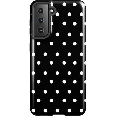 Black and White Polka Dots Galaxy S21 5G Pro Case