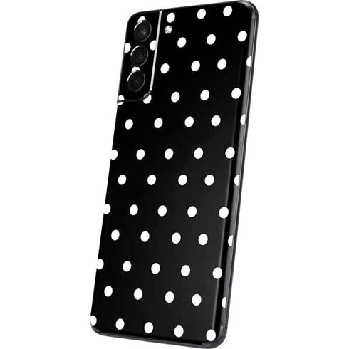Black and White Polka Dots Galaxy S21 5G Skin