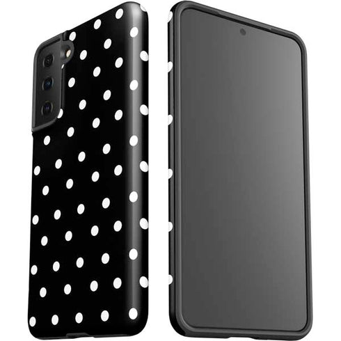 Black and White Polka Dots Galaxy S21 Plus 5G Pro Case