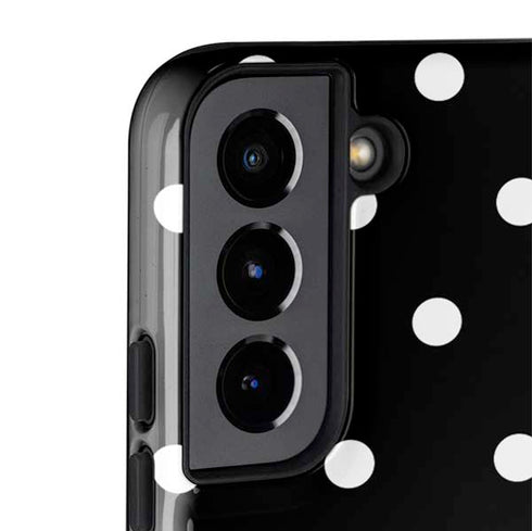 Black and White Polka Dots Galaxy S22 Plus Pro Case