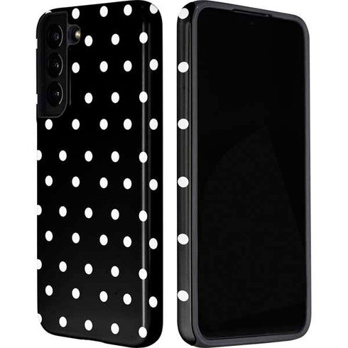 Black and White Polka Dots Galaxy S22 Plus Pro Case