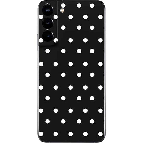 Black and White Polka Dots Galaxy S22 Plus Skin