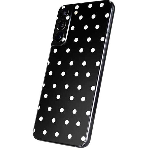 Black and White Polka Dots Galaxy S22 Plus Skin
