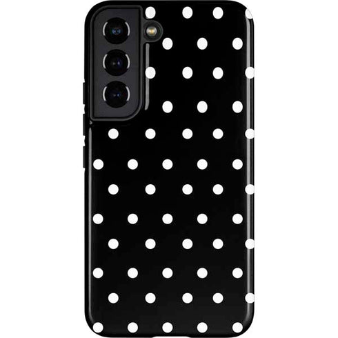 Black and White Polka Dots Galaxy S22 Pro Case