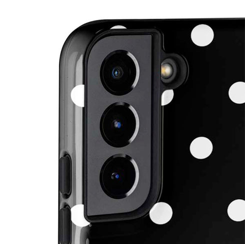 Black and White Polka Dots Galaxy S22 Pro Case