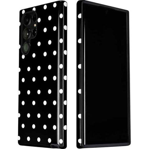 Black and White Polka Dots Galaxy S22 Ultra Pro Case