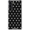 Black and White Polka Dots Galaxy S23 Clear Case