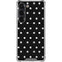 Black and White Polka Dots Galaxy S23 Clear Case
