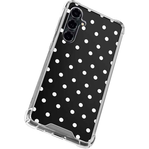 Black and White Polka Dots Galaxy S23 FE Clear Case