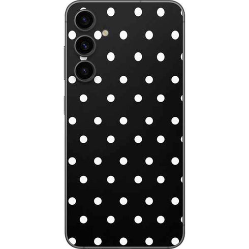 Black and White Polka Dots Galaxy S23 FE Skin