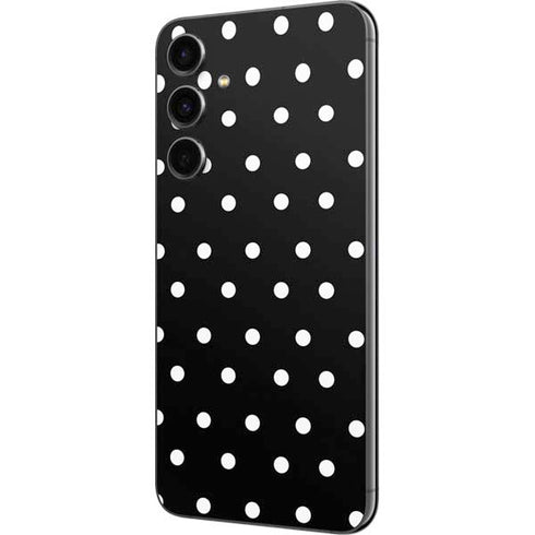 Black and White Polka Dots Galaxy S23 FE Skin