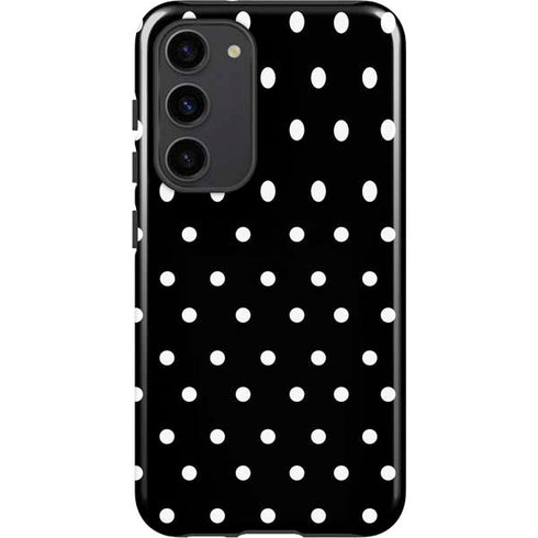 Black and White Polka Dots Galaxy S23 Plus Pro Case