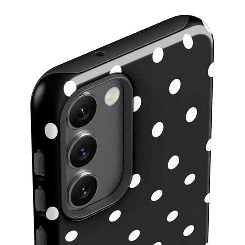 Black and White Polka Dots Galaxy S23 Plus Pro Case