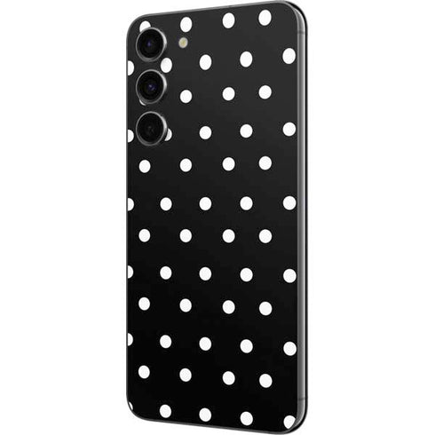 Black and White Polka Dots Galaxy S23 Plus Skin